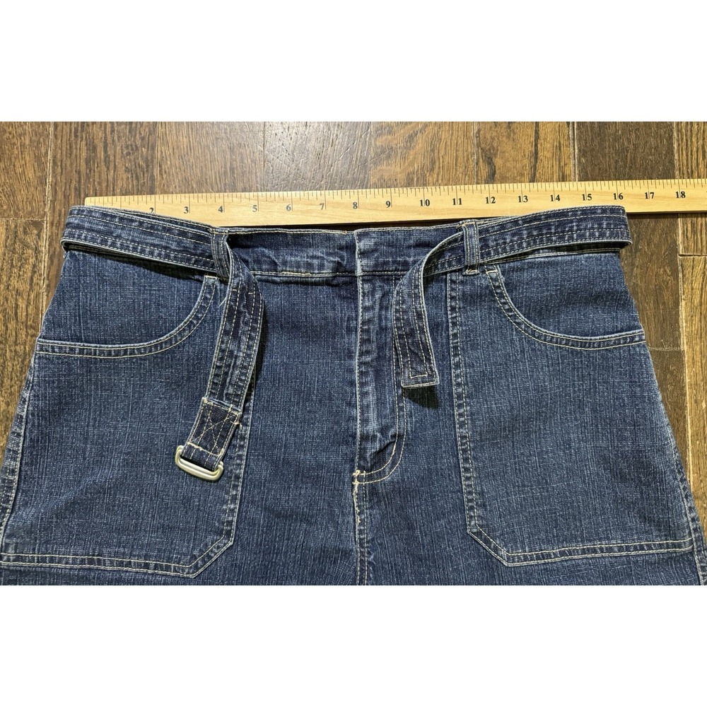 Gloria Vanderbilt Jean Shorts Women's Size 10 Blue With Denim Belt High Rise - Picture 6 of 8